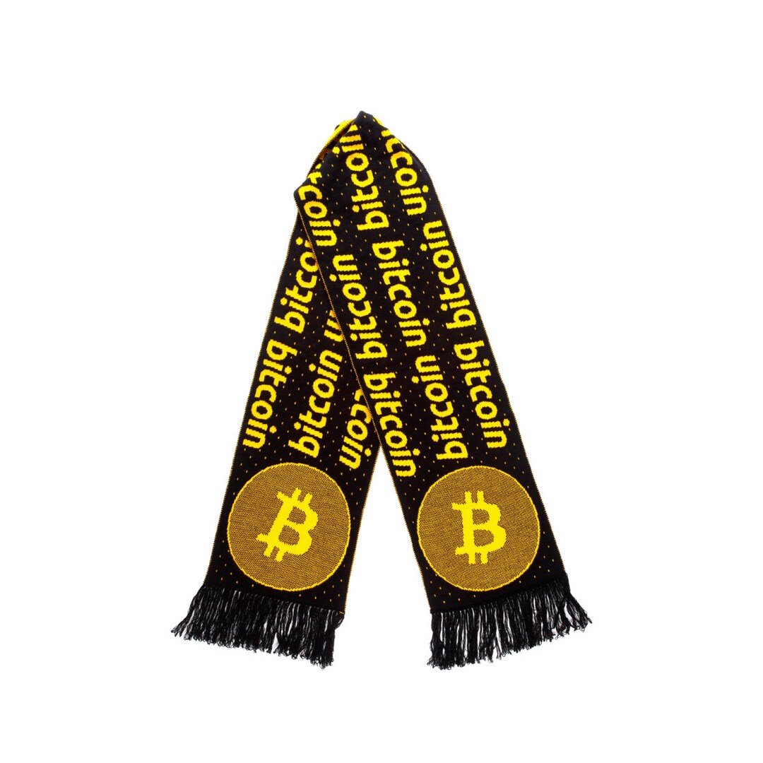 Bitcoin kryptische Währung Strickschal aus recyceltem Garn |  Krypto-Kleidungs-Geschenk | BTC Münze | Investieren Trading-Liebhaber |  HODL Bullenmarkt - Etsy.de