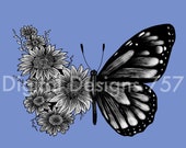 Butterfly Flower Tattoo Design, Flower Tattoo, Butterfly Tattoo