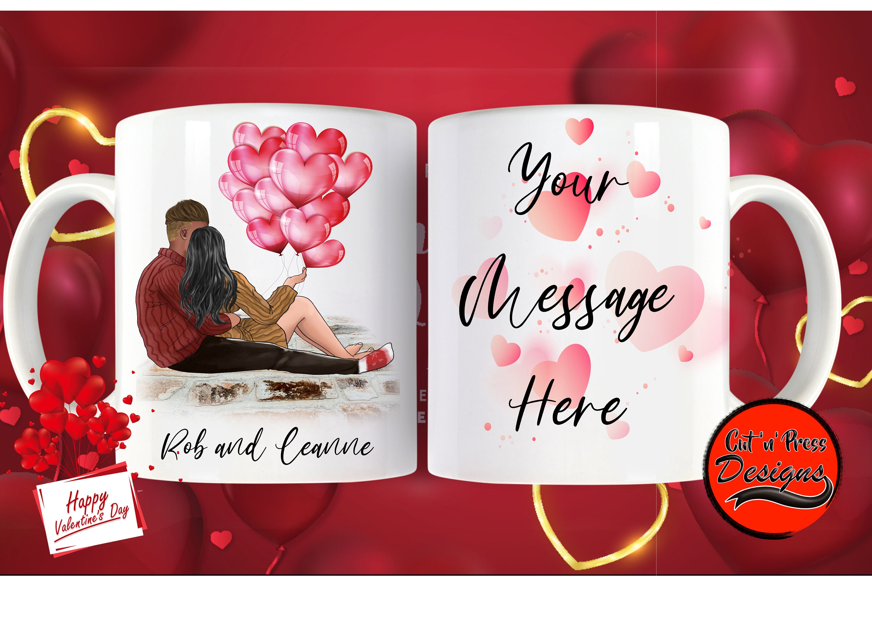 Personalised Valentines couples lovers Mug 11oz Gift Mug You Etsy