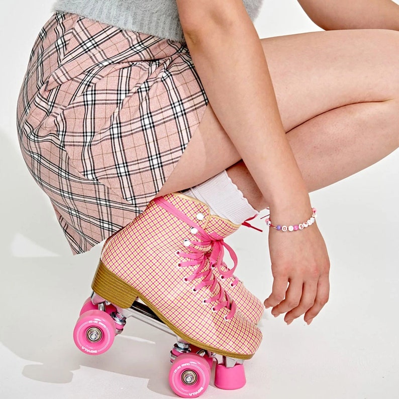 Impala Quad Roller Skates Pink Tartan Etsy