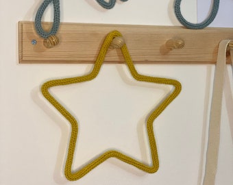 Knitted star - Wire star - Kids decor - scandi decor - Nordic decor - Kids style - kids room - Nursery decor