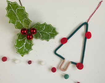 Christmas tree - Christmas decoration  - Wire tree - Handmade - Christmas tree decoration -Tree - Handmade Christmas tree - wool tree