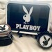 Black and white Playboy tray set 
