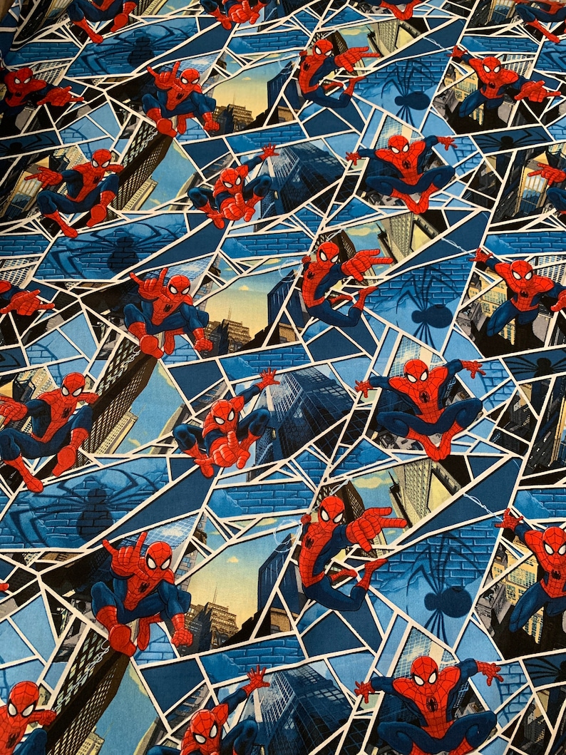 Spider-man Cotton Fabric you Choose Style & Cut - Etsy