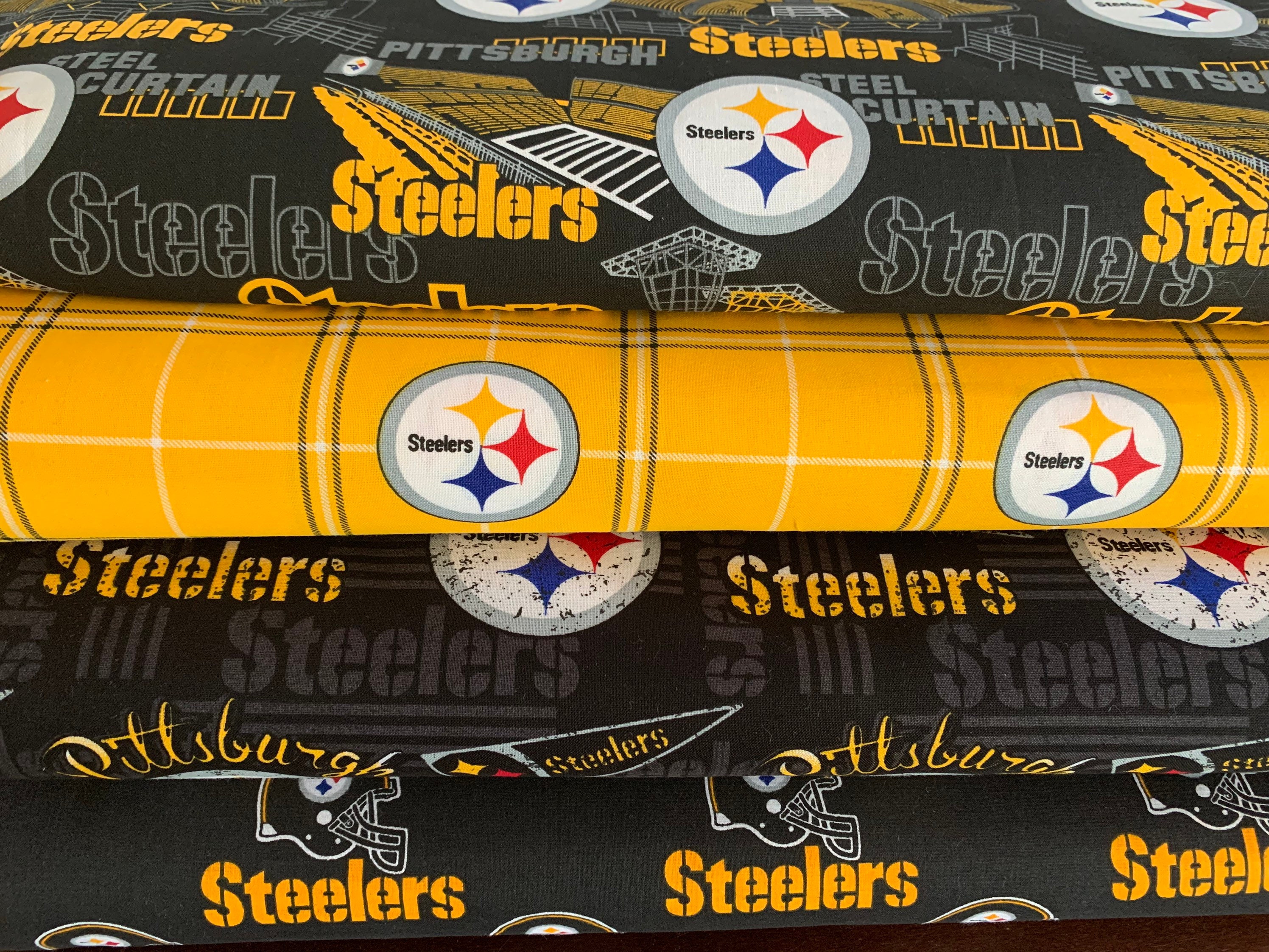 Steelers NFL Cotton Fabric you Choose Style & Cut | Etsy