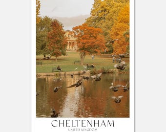 Impresión otoñal de Cheltenham – Fotografía de paisajes del parque Pittville, Reino Unido