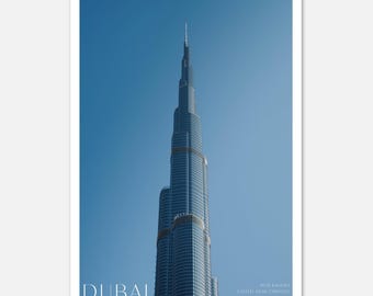 Impresión del Burj Khalifa: fotografía arquitectónica de los rascacielos de Dubái