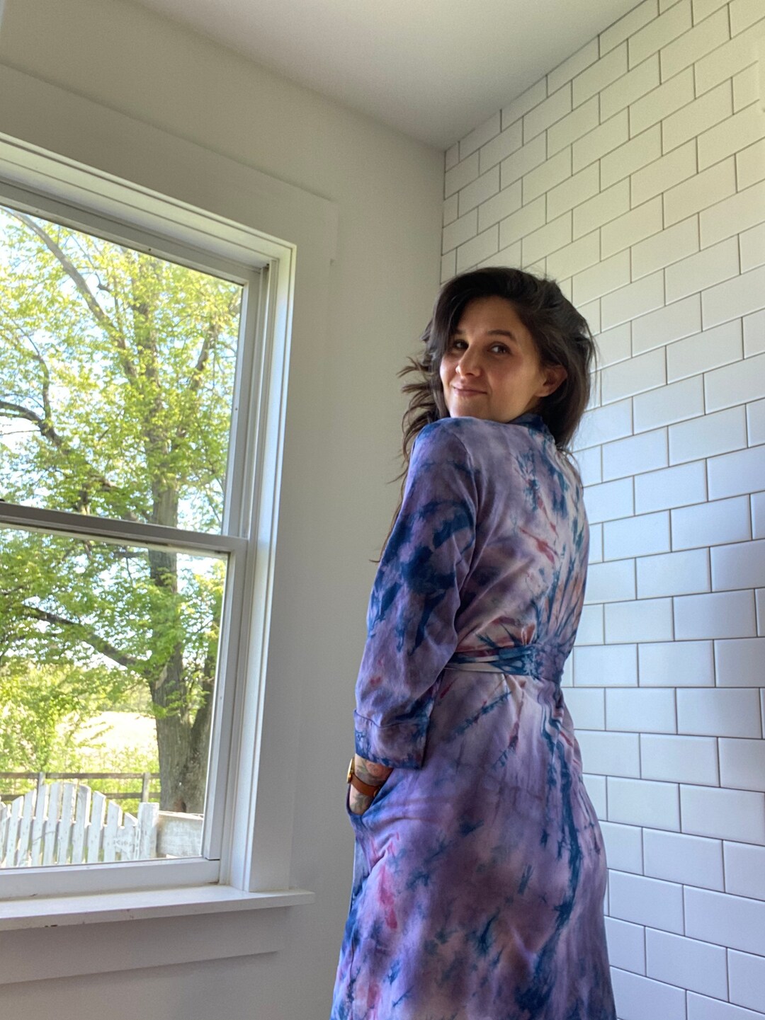 Cosmic Indigo Robe-naturally Dyed Robe With Indigo, Logwood, and ...