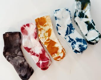 Calcetines tobilleros teñidos para adultos (teñidos naturales), regalos de Etsy, regalo, calcetines, índigo, regalos hechos a mano, calcetines de mujer, calcetines para adolescentes