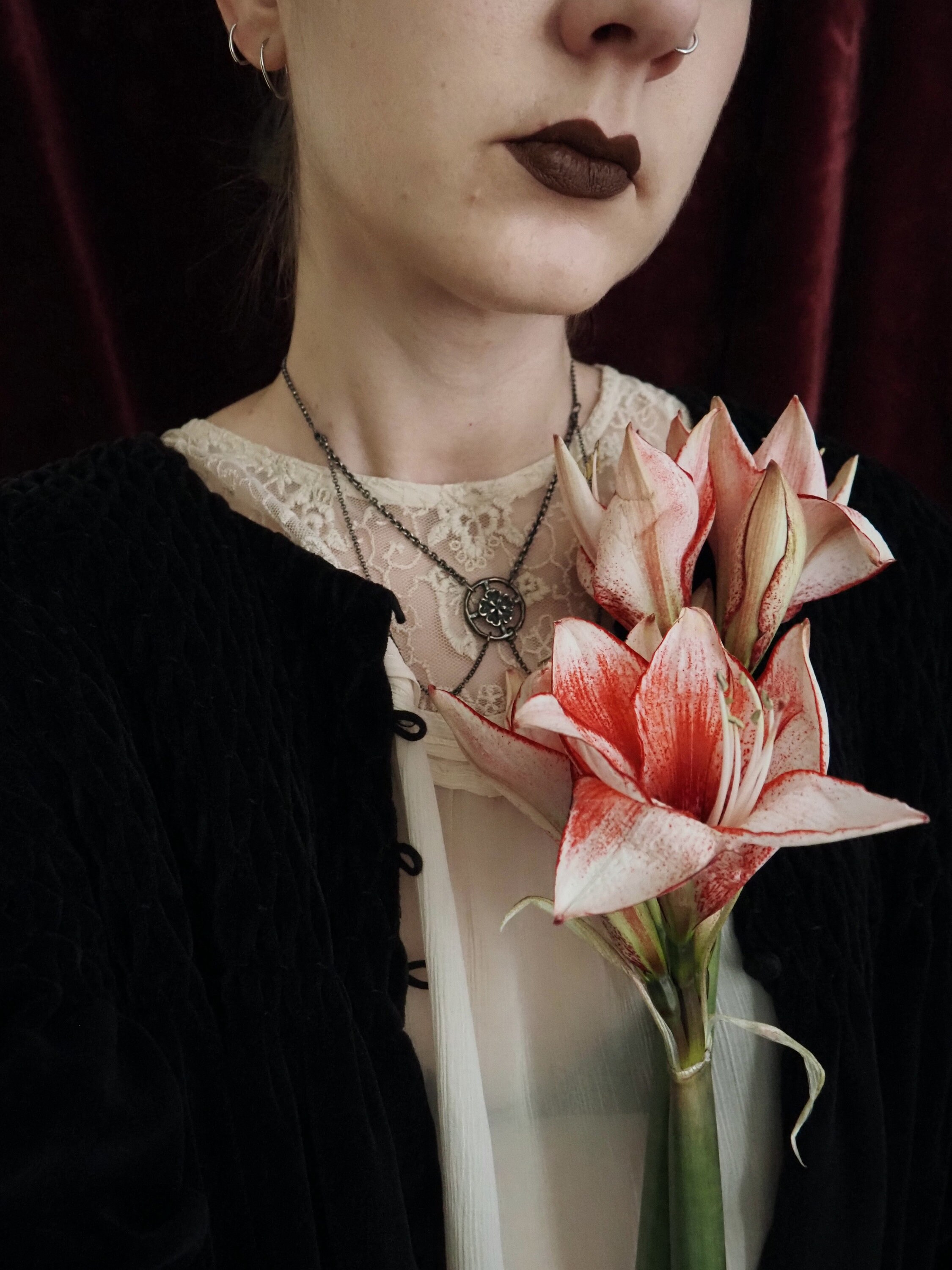 ROSENKREUZ • Silver Collier With Mixed Chains and Rosecross 