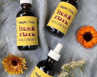 Herb + Oil Face Cleanser/2 oz/oil cleansing/yarrow+calendula