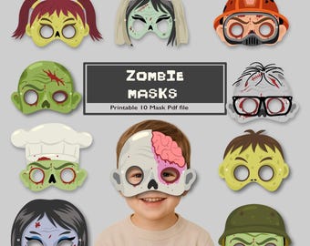 Máscaras de zombi imprimibles: 10 diseños de disfraces de Halloween (descarga en PDF)