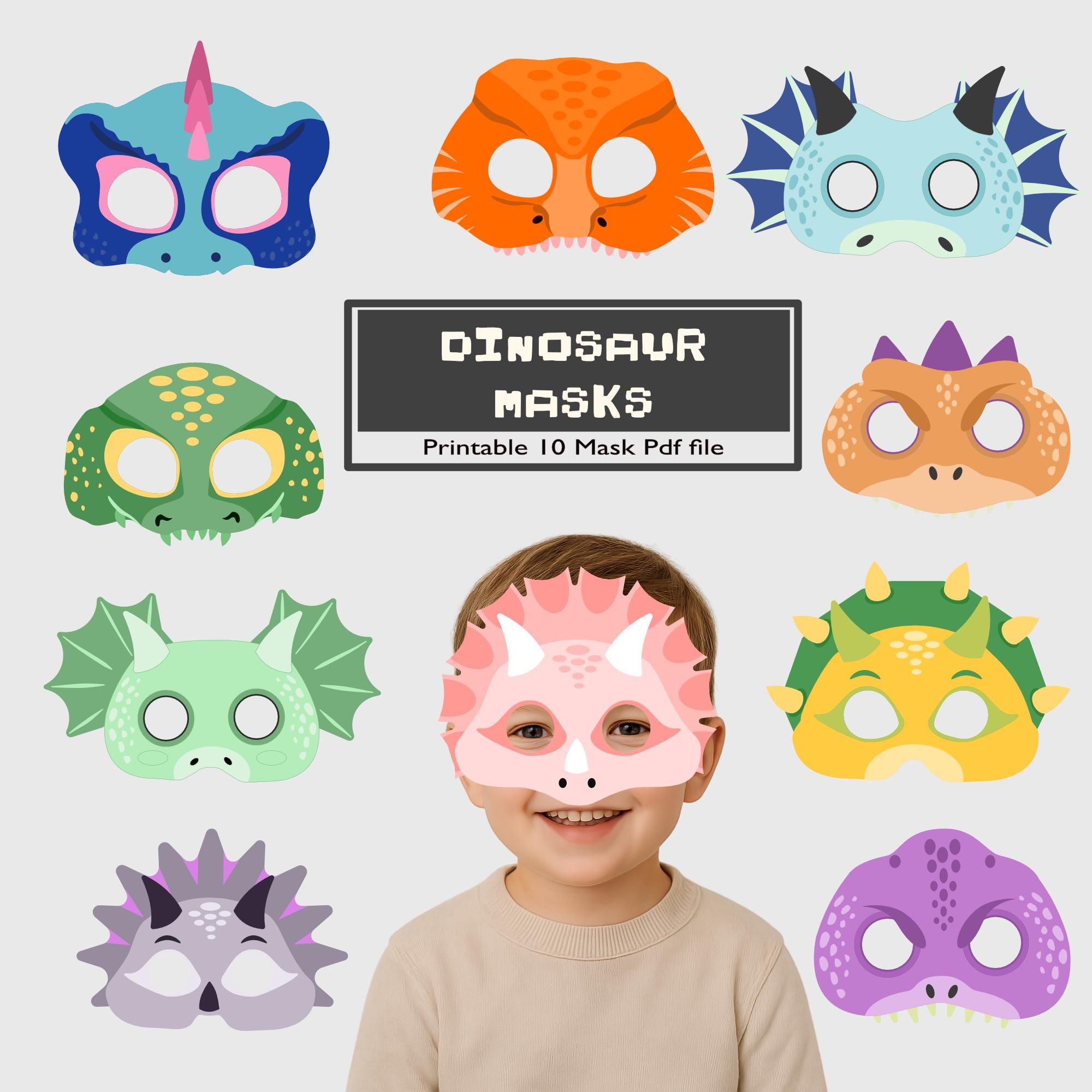 APLI Kids Dieren Maskers Om In Te Kleuren | Kids Made