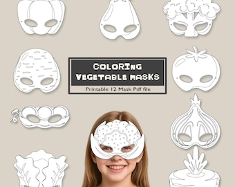 Coloriage masque végétal | Activité manuelle à imprimer (téléchargement PDF)