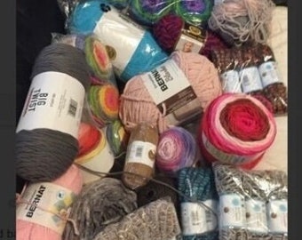 Assorted Mystery Yarn Box- USPS Flat Rate Priority Box Medium or Large -  SHIPPING Fee Included