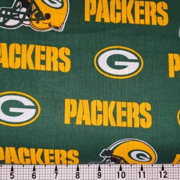 NFL Green Bay Packers Cotton Fabric- mask making , quilting , pillows