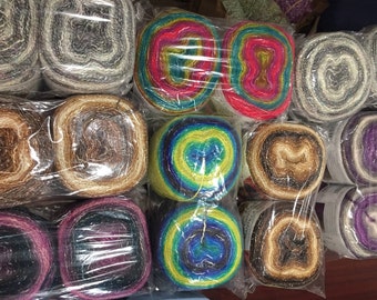 SHAWL in a CAKE  LION Brand Yarn - Shipping Fees Included - discontinued yarn