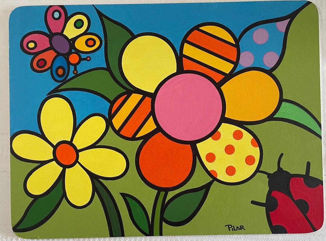 Wooden Hand Painted Placemats 12x16 Etsy