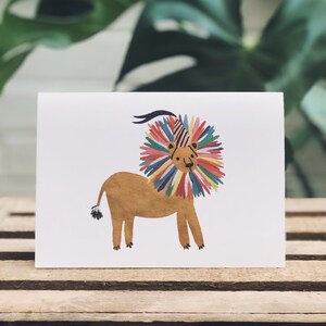 Belle petite carte de lion