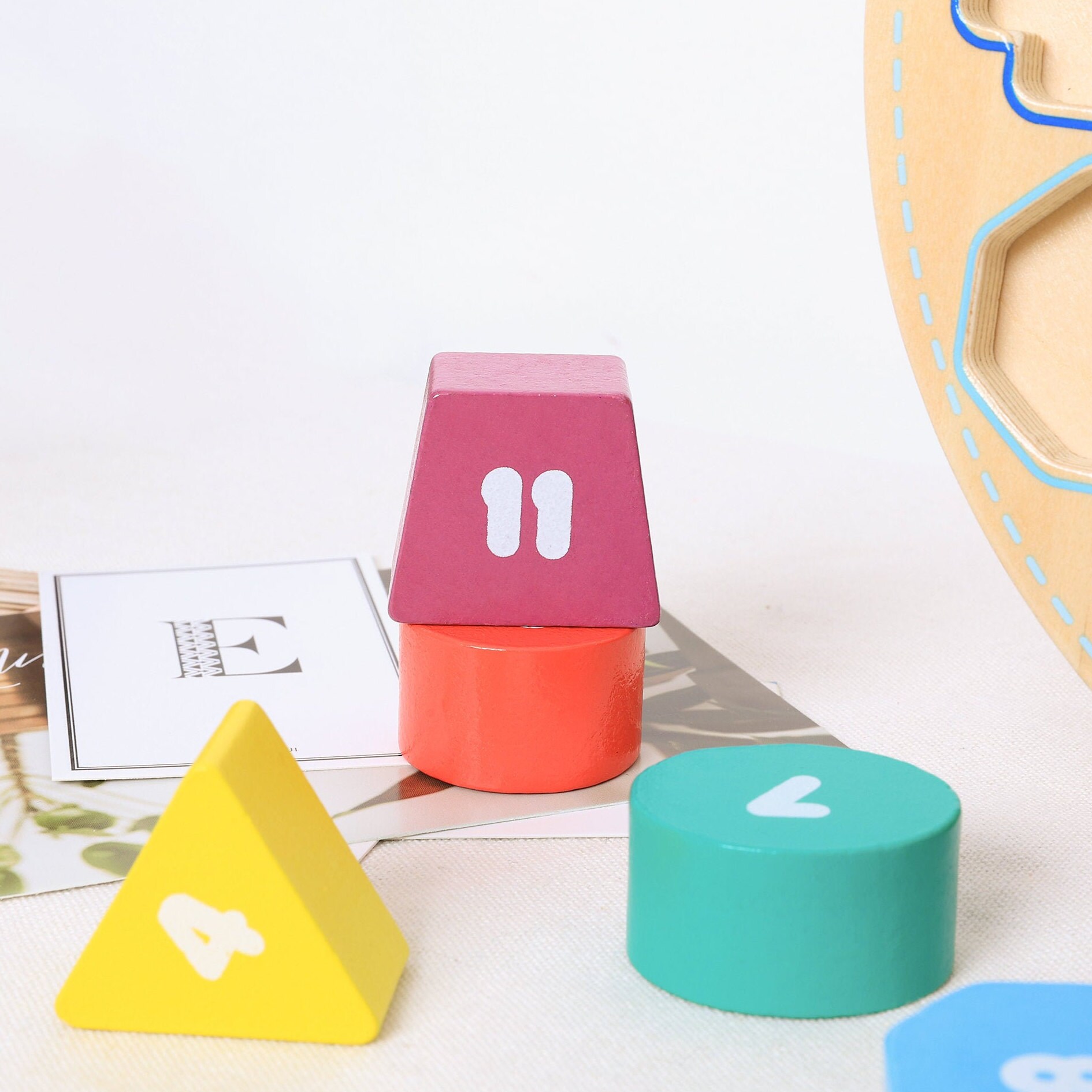 Montessori Wooden Clock Block for Kids Age 2 Years A Great Etsy