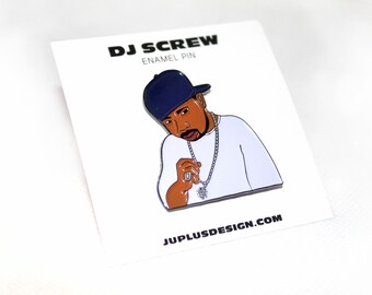 DJ Screw Enamel Pin