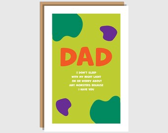 Biglietto per la Festa del Papà dai bambini, Neo papà, Biglietto di ringraziamento per il papà, Simpatico biglietto di auguri per la Festa del Papà, Biglietto illustrato originale