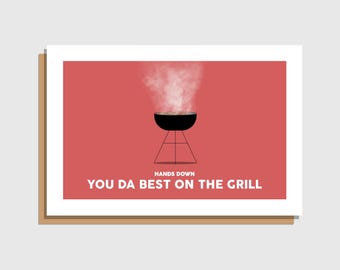 Biglietto d'auguri per la festa del papà, apprezzamento per il papà, maestro del barbecue