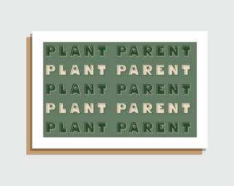 Plant Parent Greeting Card | Plant Lover Gift | Botanical Blank Card | Housewarming Card