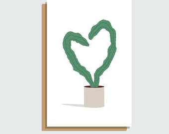 Biglietto d'auguri per amante dei cactus/piante