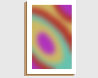 Biglietto d'auguri con sfumatura astratta, biglietto d'auguri artistico colorato, biglietto dal design moderno, biglietto d'auguri contemporaneo, biglietto d'auguri illustrato originale