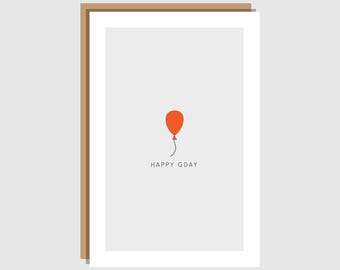 Biglietto di auguri di buon compleanno per lui / Biglietto di auguri minimalista per festeggiare