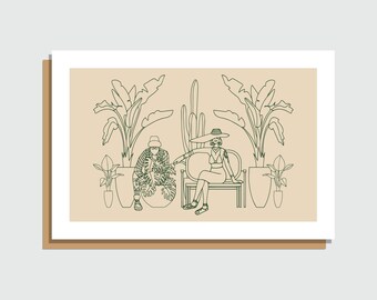 Plant Parent Greeting Card | Modern Botanical Card | Housewarming Gift | Blank Card | Plant Lover Gift