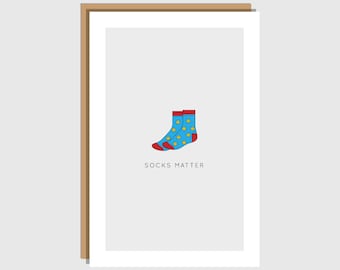 Biglietto d'auguri "Socks Matter" / Biglietto per amanti della moda / Regalo per appassionati di stile