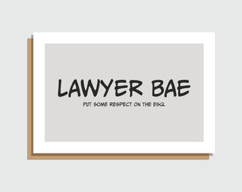 Lawyer Greeting Card | Attorney Gift | Law School Graduation Card | Blank Card