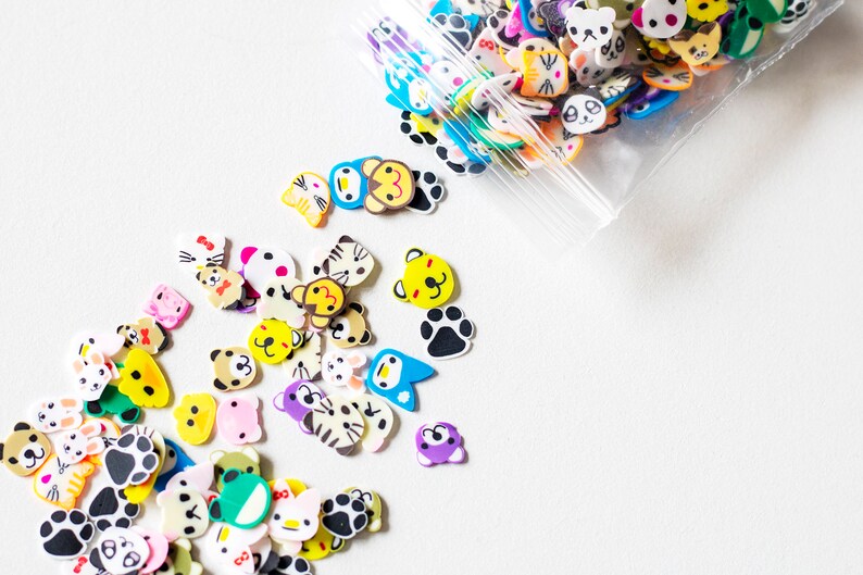 Personalised block letter bead resin ballpoint pen Animals