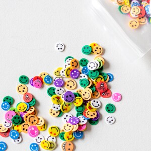 Personalised block letter bead resin ballpoint pen Smiley faces