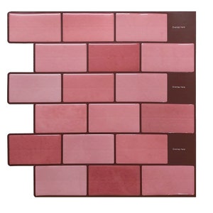 Rose Gold Subway 3D PU Peel and Stick Wall Tile | Kitchen Backsplash Tiles | self Adhesive Tiles for Home Décor from Mosaicowall  - Style 68
