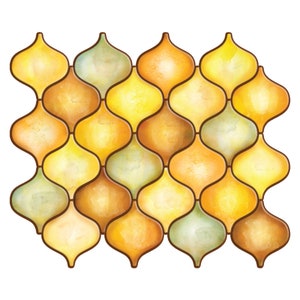 Moroccan Peel and Stick Backsplash Tiles: Style 54 Self Adhesive Decor
