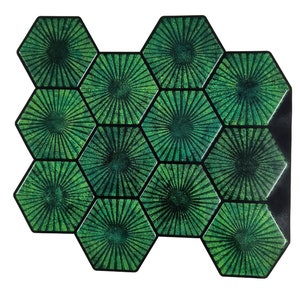 Forest Green Peel and Stick Wall Tile | Hexagon  Kitchen Backsplash Tiles | self Adhesive Tiles for Home Décor from Mosaicowall -  Style 163