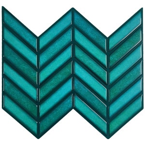 Teal Blue 3D Peel and Stick Wall Tile: Kitchen Backsplash Decor