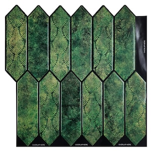 Radiant Green Peel And Stick Wall Tile | Kitchen Backsplash Tiles | Self Adhesive Tiles For Home Décor From Mosaicowall - Style 172