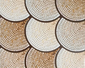 Beige Fauxsaic Peel and Stick Wall Tile / Azulejos contra salpicaduras de cocina / Azulejos autoadhesivos para decoración del hogar de Mosaicowall / Tile - Estilo 145