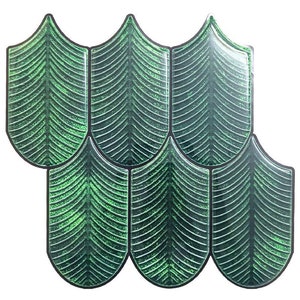 Emerald Green Shell Peel and Stick Wall Tile: Kitchen Backsplash