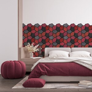 Red Peel and Stick Backsplash Self Adhesive, 3D Wall PU Gel Vinyl Tiles