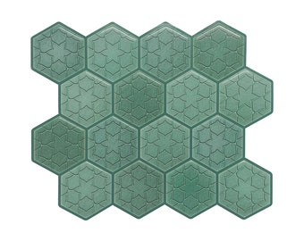 Decorative Peel and Stick Wall Tile | Hexagon Kitchen Backsplash Tiles | self Adhesive Tiles for Home Décor from Mosaicowall  -  Style 234