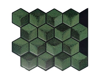 Sage Green peel and Stick Wall Tile | Hexagon  Kitchen Backsplash Tiles | self Adhesive Tiles for Home Décor from Mosaicowall  -  Style 220