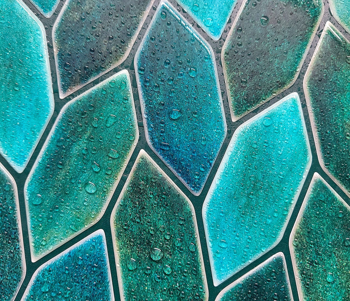 Emerald Green Peel and Stick Wall Tile Kitchen Backsplash Etsy