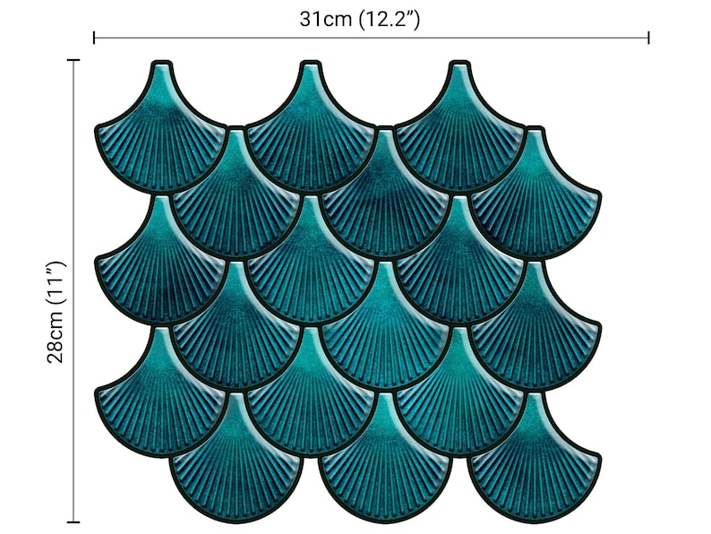 Teal Blue Peel and Stick Wall Tile Kitchen Backsplash Tiles Etsy