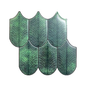 Schälen und Stick-Kacheln, Smaragdgrüne Muschel-Design für die Küchenrückwand