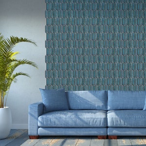 Crayon Blue 3D PU Peel And Stick Wall Tile | Kitchen Backsplash Tiles | Self Adhesive Tiles For Home Décor From Mosaicowall - Style 110